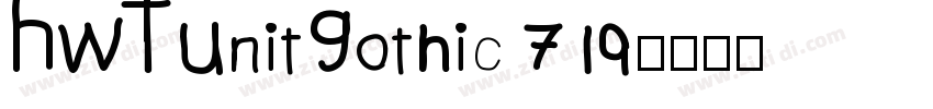 HWTUnitGothic 719字体转换